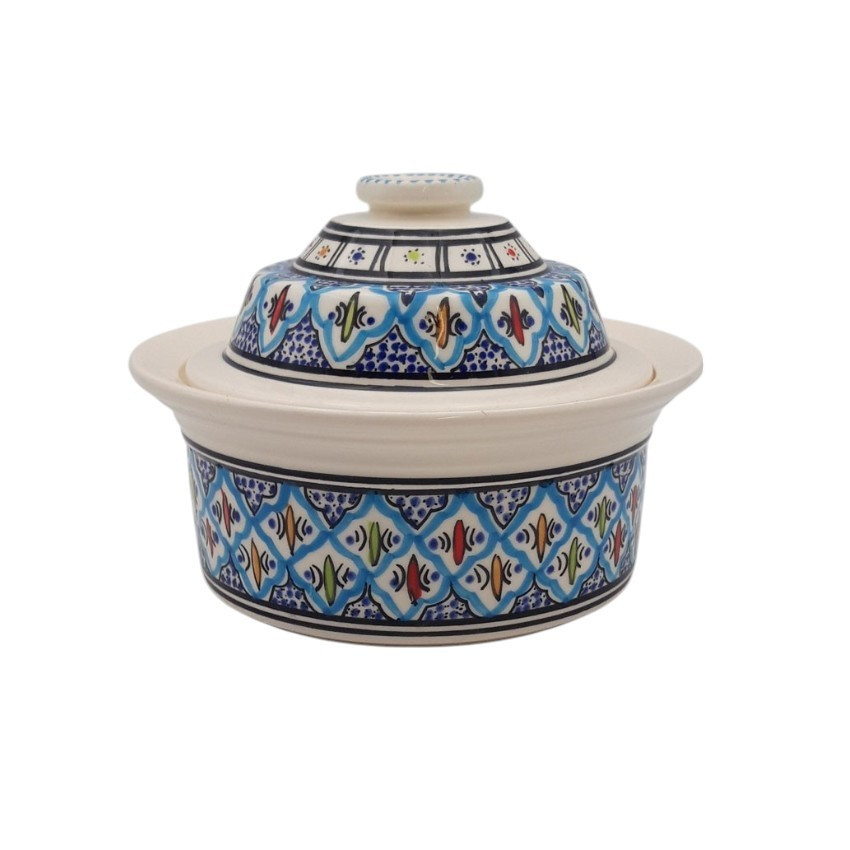 Cocotte Querouana Bakir turquoise - D 20 cm