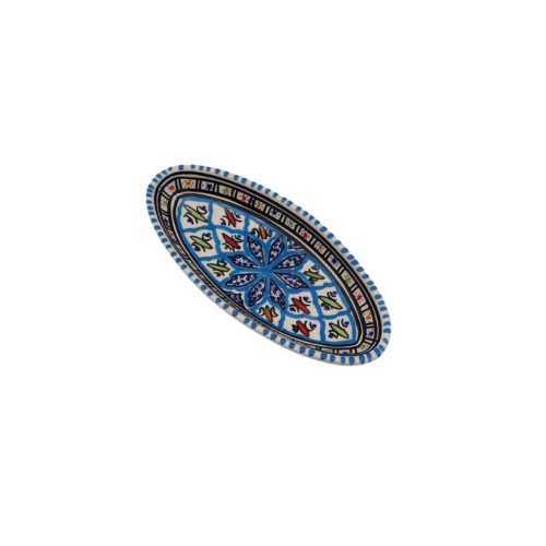 Plat oval Bakir turquoise - L 20 cm