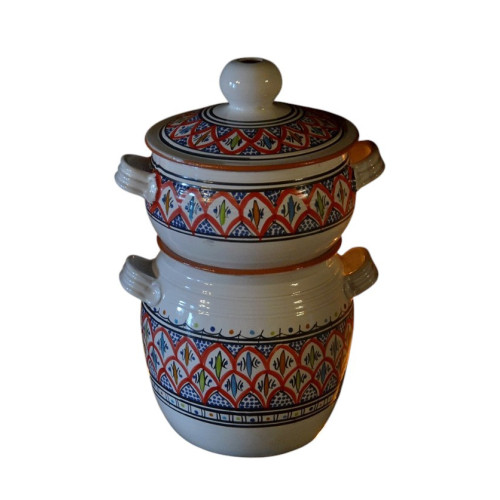 Couscoussier de cuisson - Grand Modèle - Bakir Rouge