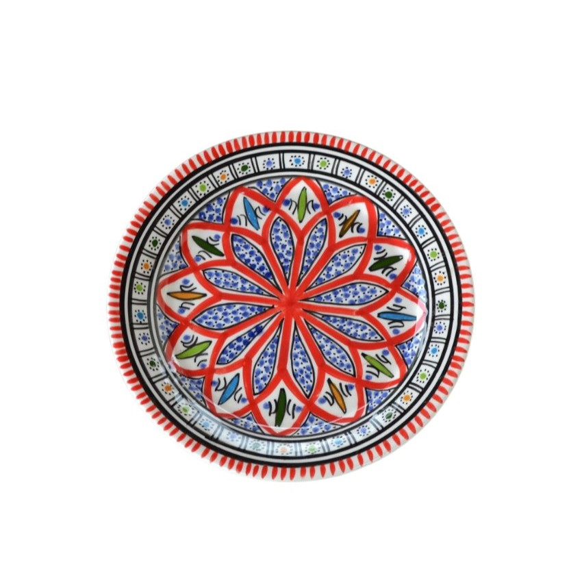 Assiette à entrée ou dessert Bakir rouge - D 20 cm