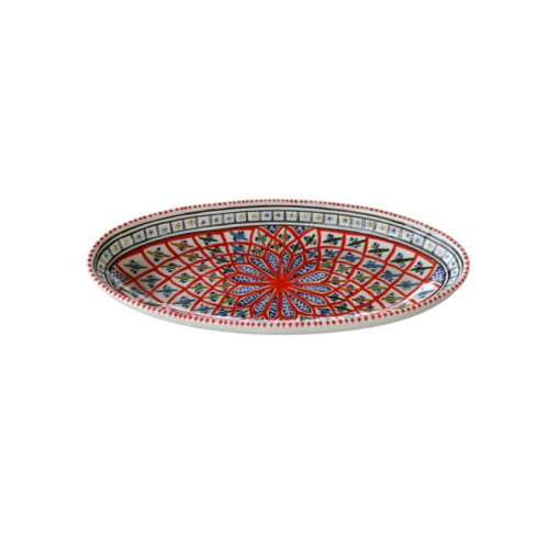 Plat ovale Bakir rouge - L 30 cm