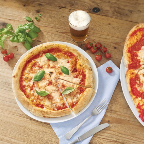 Assiette à pizza en opale blanche - D 33 cm