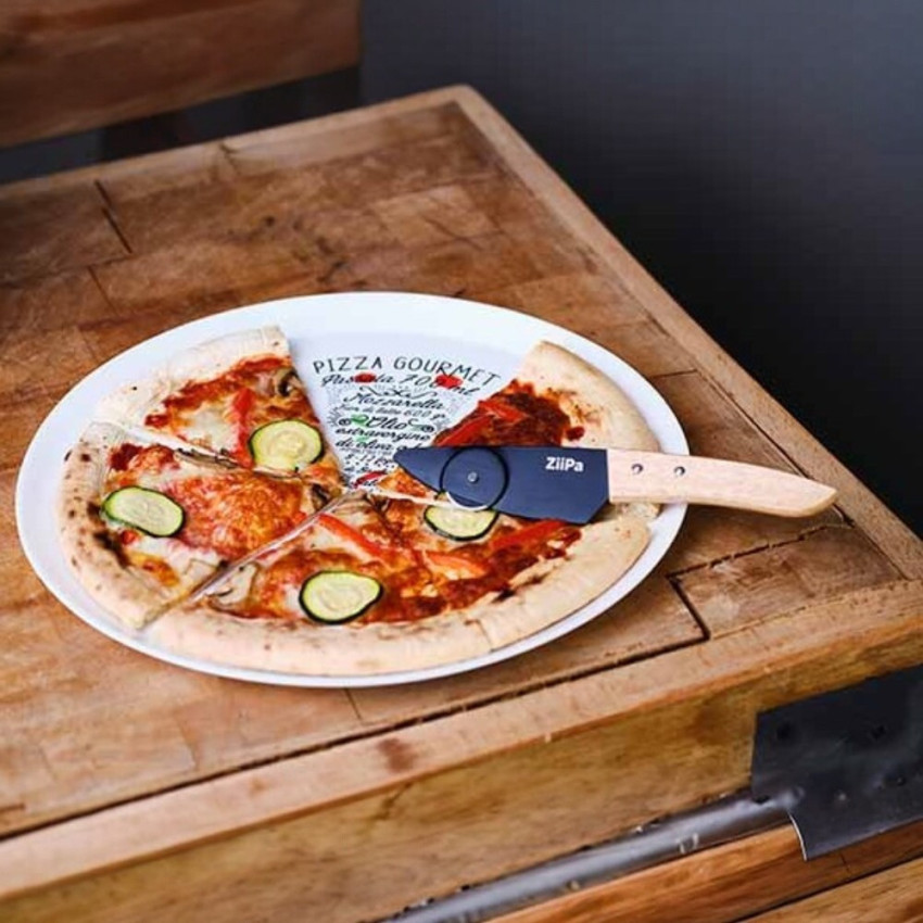 Assiette à pizza en opale blanche Gourmet - D 33 cm