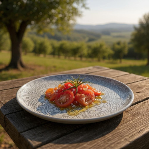 Lot de 4 assiettes à entrée ou à dessert Cuator Gris