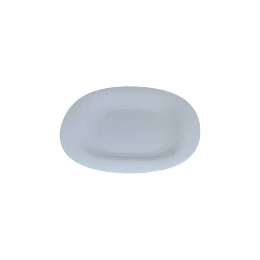 Assiette à entrée ou à dessert carrée en verre Carine Granit - D 20 cm