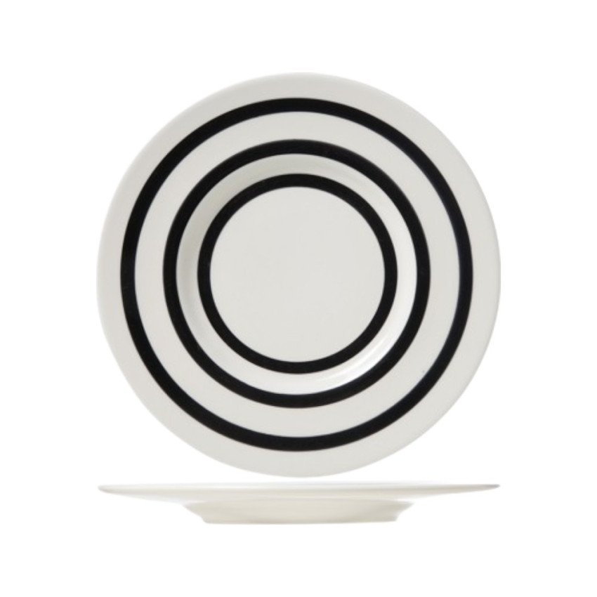 Assiette à entrée ou à dessert Black Bands - D 22 cm