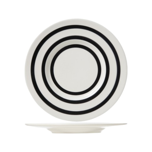Assiette à entrée ou à dessert Black Bands - D 22 cm