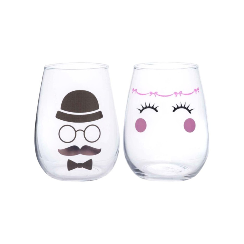 Lot de 2 verres à eau Mariés 47 cl
