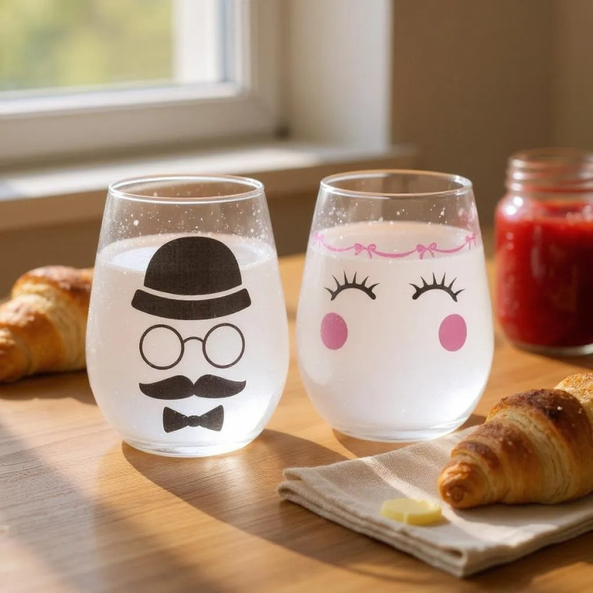 Lot de 2 verres à eau Mariés 47 cl