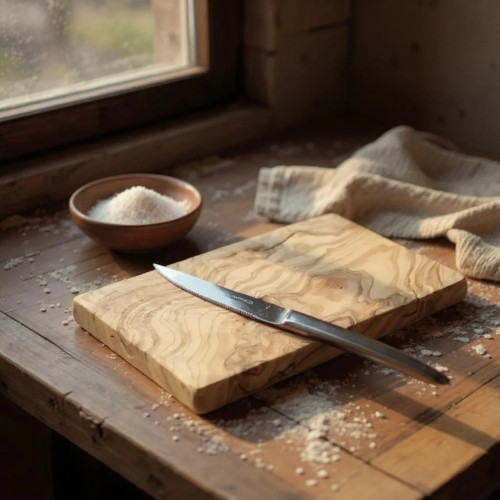 Planche à découper en bois d'olivier 25*17*2 cm
