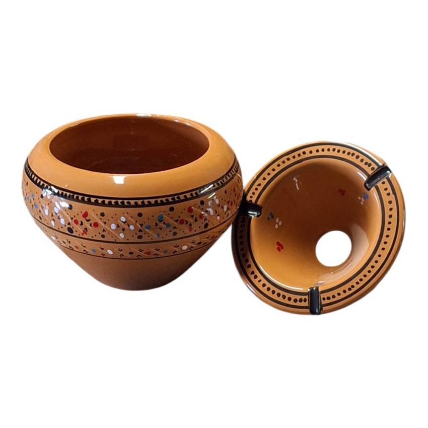 Cendrier marocain Marrakech Caramel - Grand modèle
