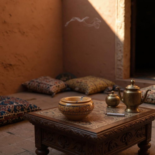 Cendrier marocain Marrakech Caramel - Grand modèle