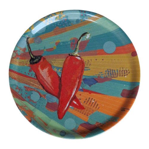 Assiette à pizza 31 cm de diamètre Piment