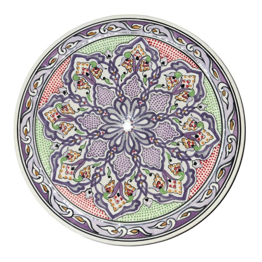 Plat de service Etoile d'Ishtar Violet - D 37 cm