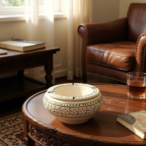 Cendrier marocain Marrakech Beige - Grand modèle