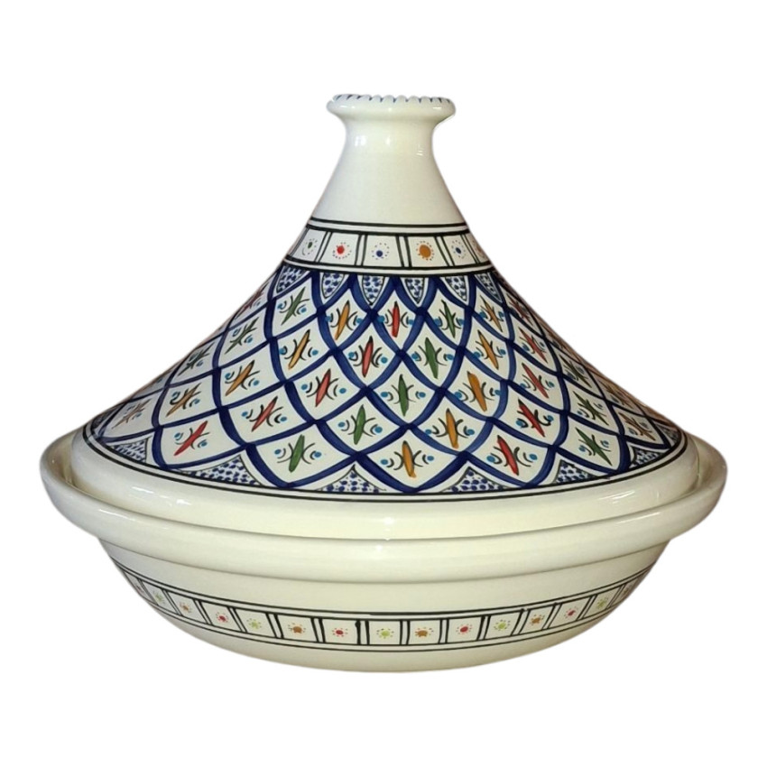 Tajine de service Bakir Bleu - D 31 cm