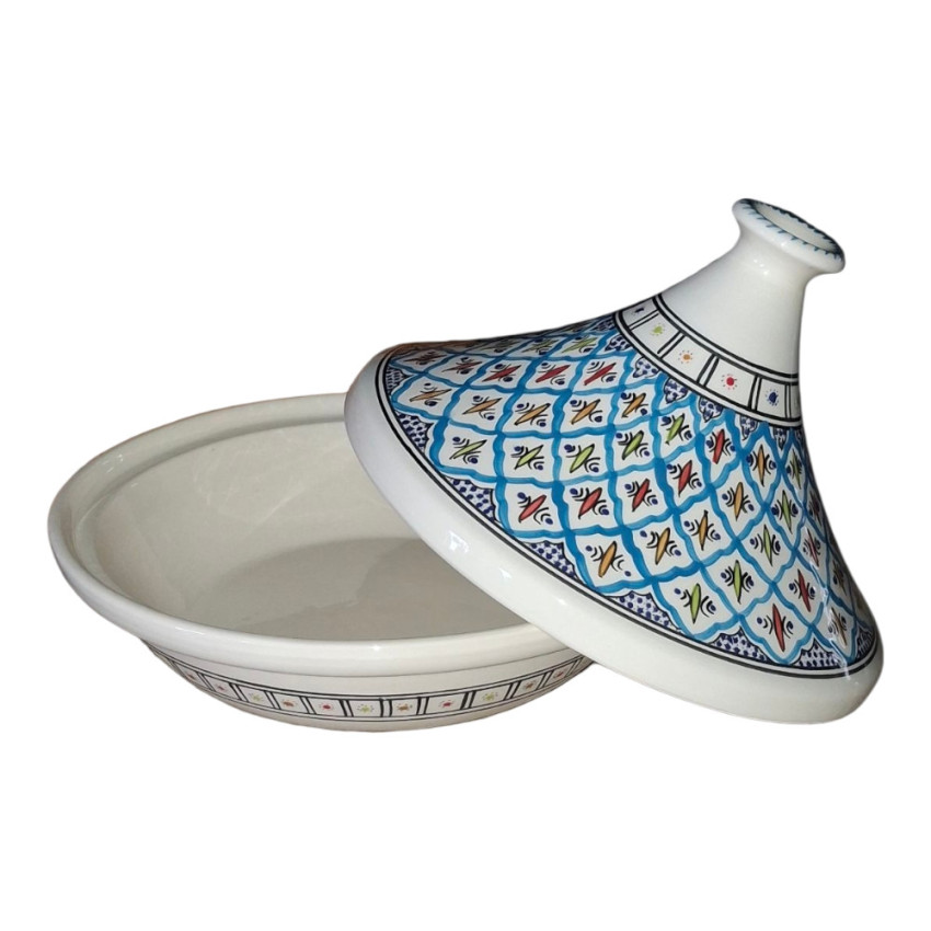 Tajine de service Bakir Turquoise - D 31 cm