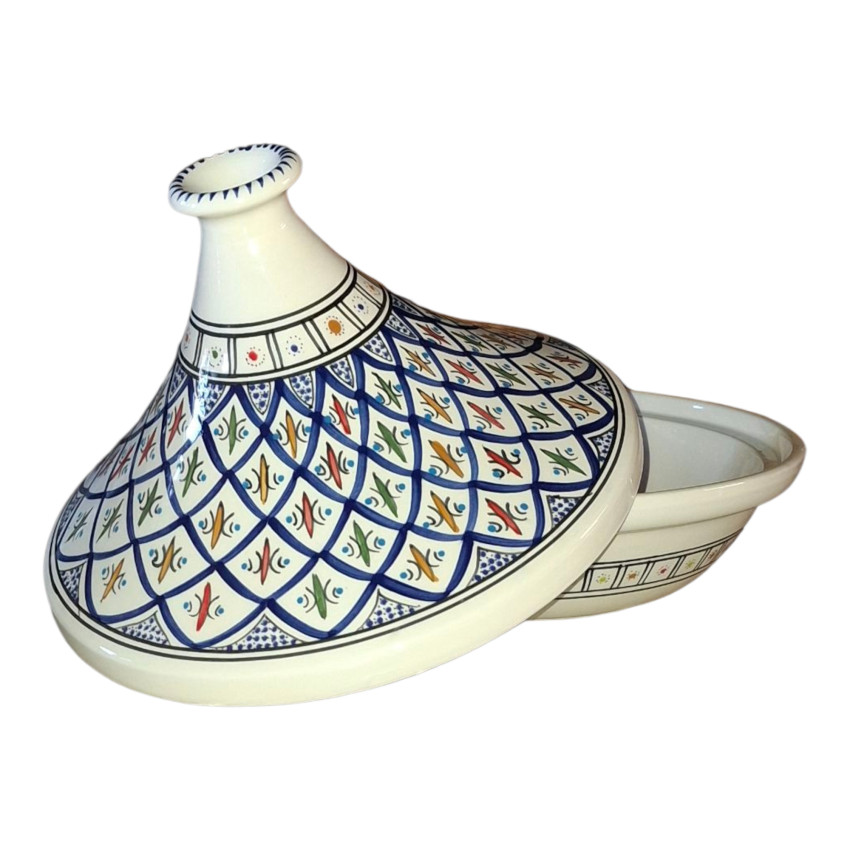Service tajine assiettes plates Bakir Bleu - 6 pers