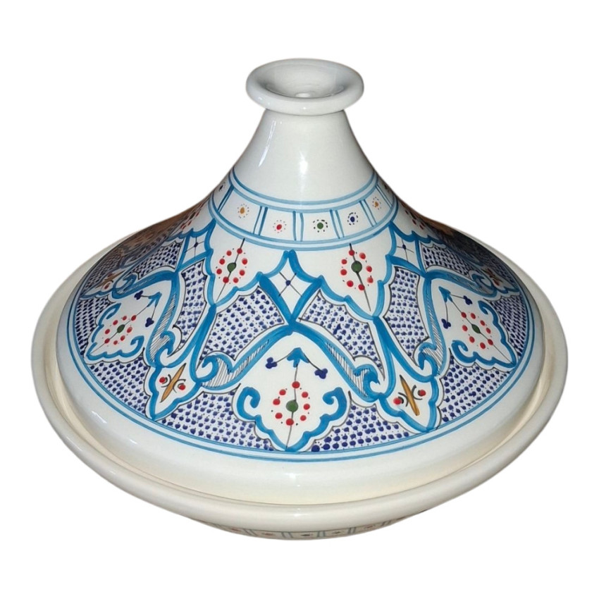 Service tajine assiettes plates Marocain Turquoise - 6 pers