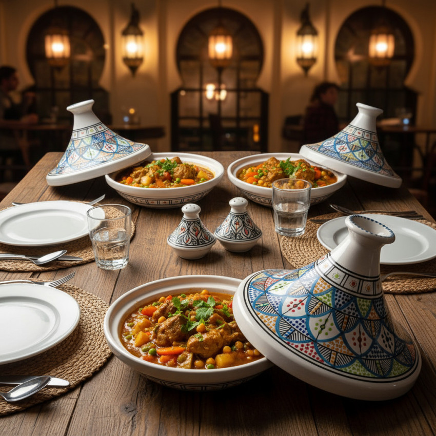 Tajine individuel de service Bakir royal - D 22 cm