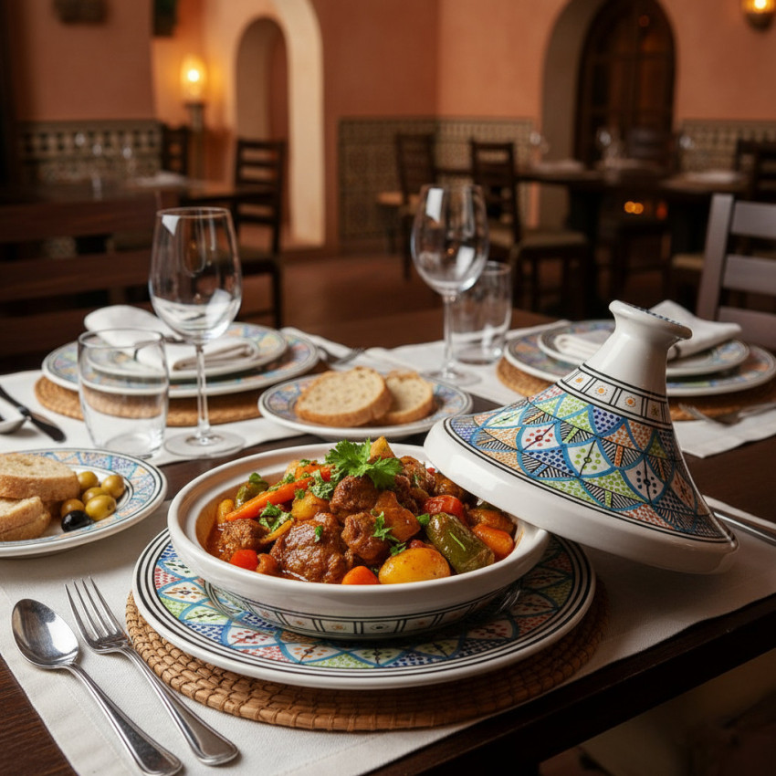 Tajine individuel de service Bakir royal - D 22 cm