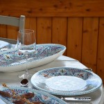 Assiette plate Marocain turquoise - D 28 cm