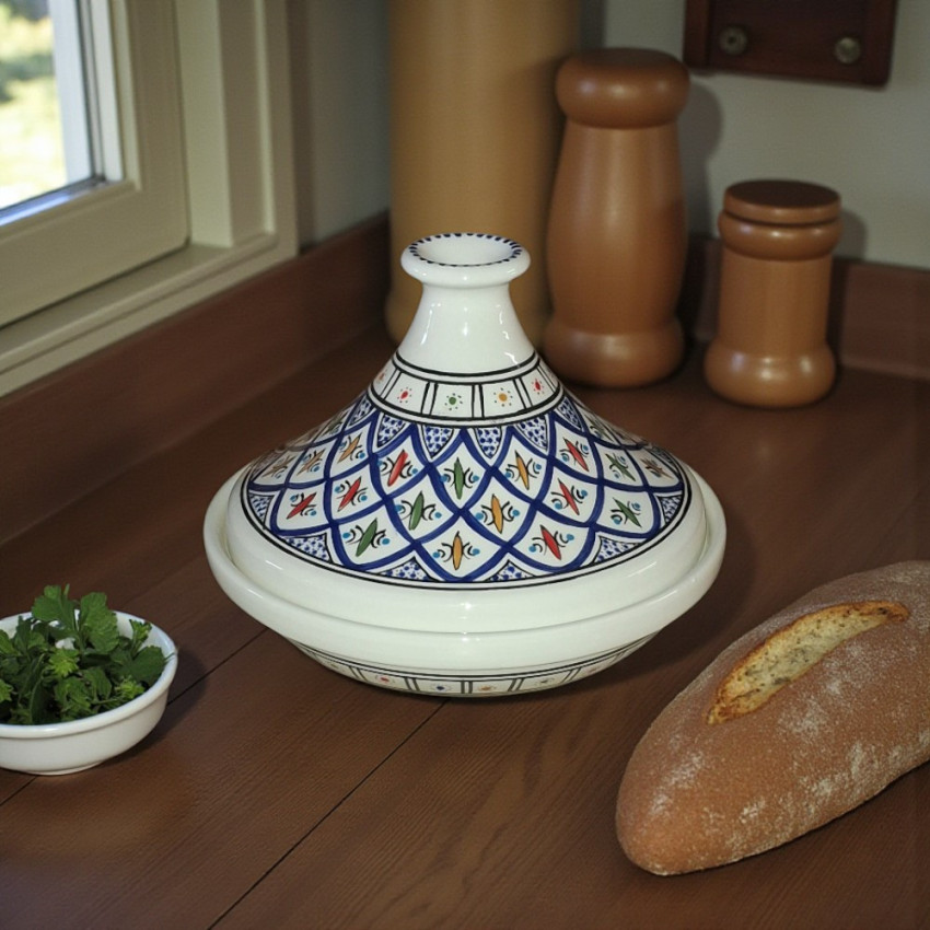 Tajine individuel de service Bakir bleu - D 22 cm