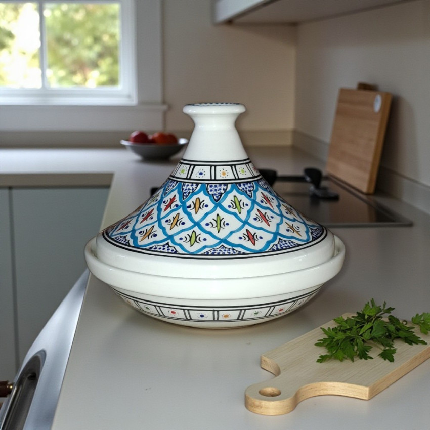 Tajine individuel de service Bakir Turquoise - D 22 cm