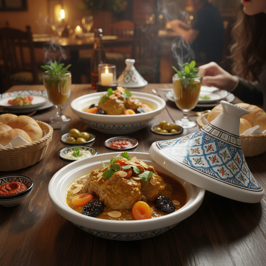 Tajine individuel de service Bakir Turquoise - D 22 cm