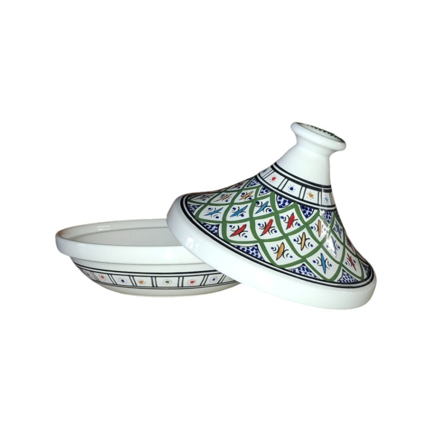 Tajine individuel de service Bakir Vert - D 22 cm