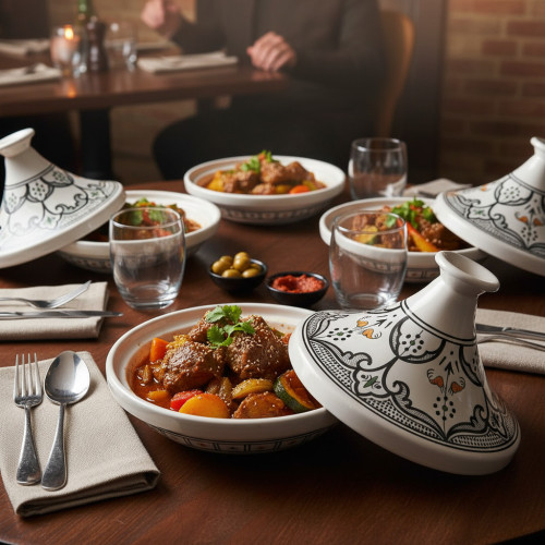 Tajine individuel de service Marocain Noir - D 22 cm