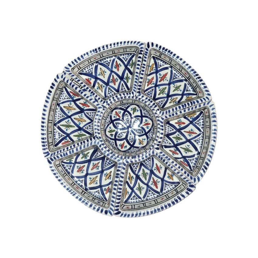 Service apéritif Rond Bakir Bleu