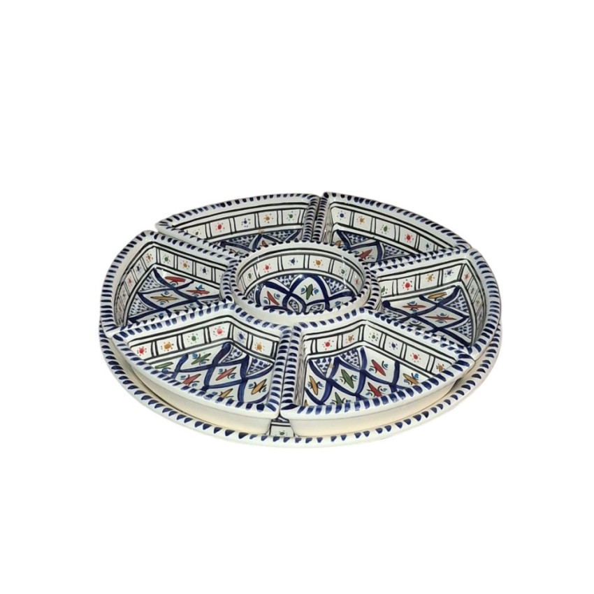 Service apéritif Rond Bakir Bleu