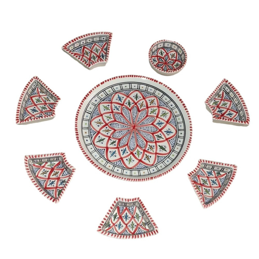 Service apéritif Rond Bakir Rouge