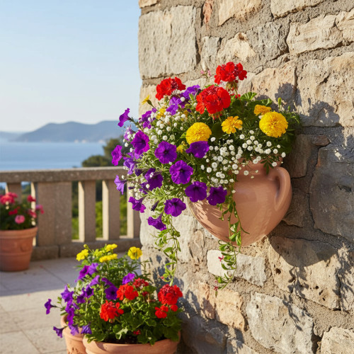 Pot de fleur mural à accrocher en céramique