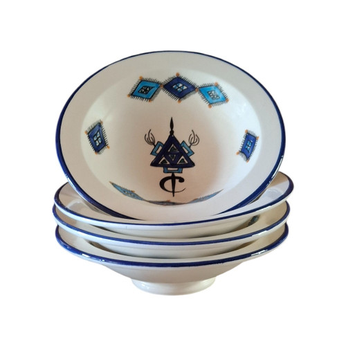 Lot de 4 assiettes creuses Tebsi Sahel Bleu - D 23 cm 2