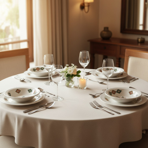 Lot de 4 assiettes creuses Tebsi Sahel Beige - D 23 cm