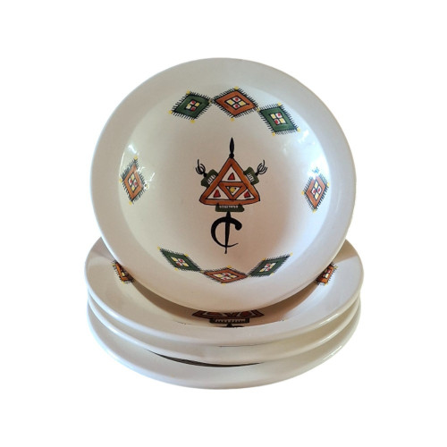 Lot de 4 assiettes creuses Tebsi Sahel Beige - D 23 cm 2