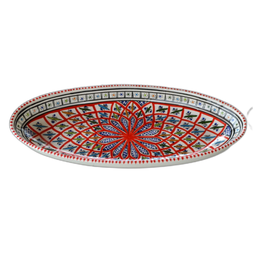Plat ovale Bakir rouge - L 24 cm