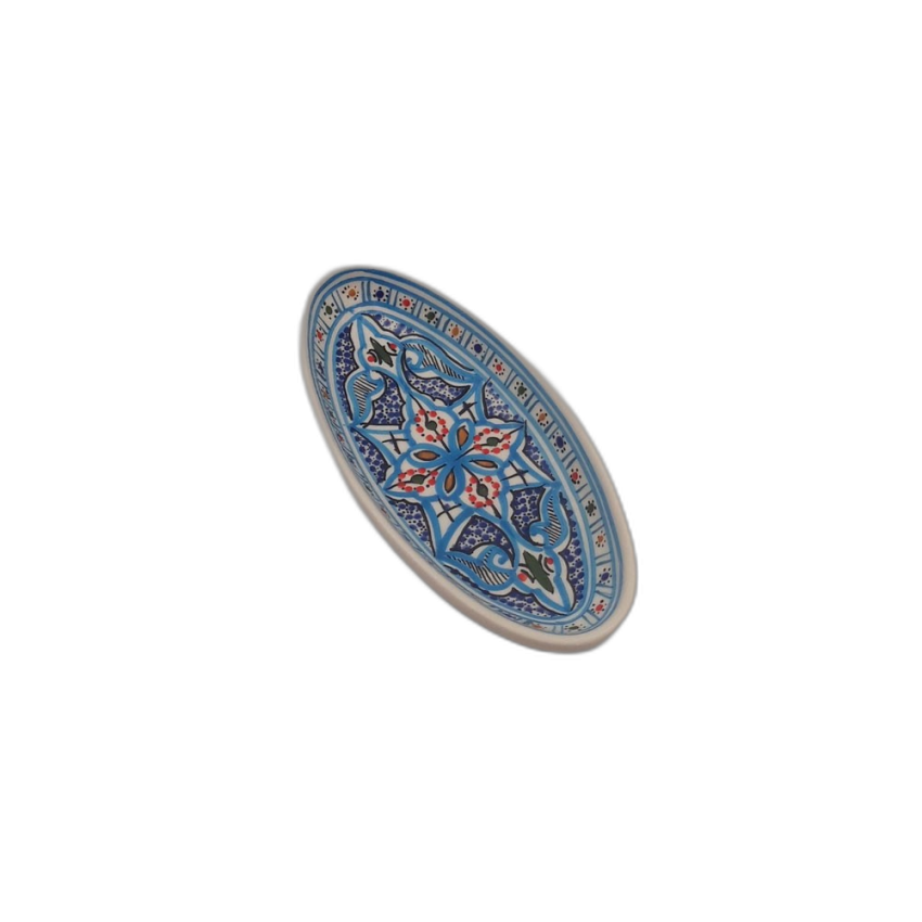 Plat ovale Marocain turquoise - L 20 cm