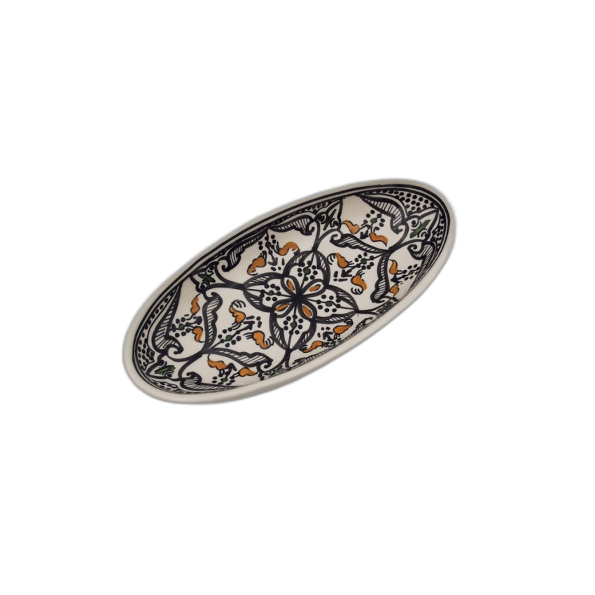 Plat ovale Marocain noir - L 24 cm