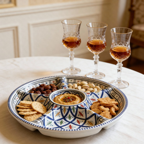 Plateau apéritif Bakir Bleu