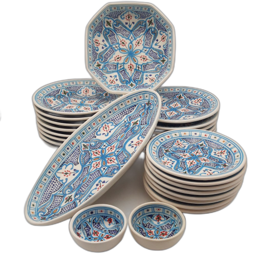 Service de table Marocain turquoise - 8 pers 2