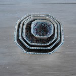 Plat octogonal Marocain turquoise - L 11 cm