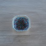 Plat octogonal Marocain turquoise - L 11 cm