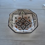 Plat octogonal Marocain noir - L 20 cm