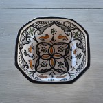 Plat octogonal Marocain noir - L 25 cm