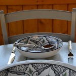 Service à couscous assiettes jattes Marocain noir - 6 pers