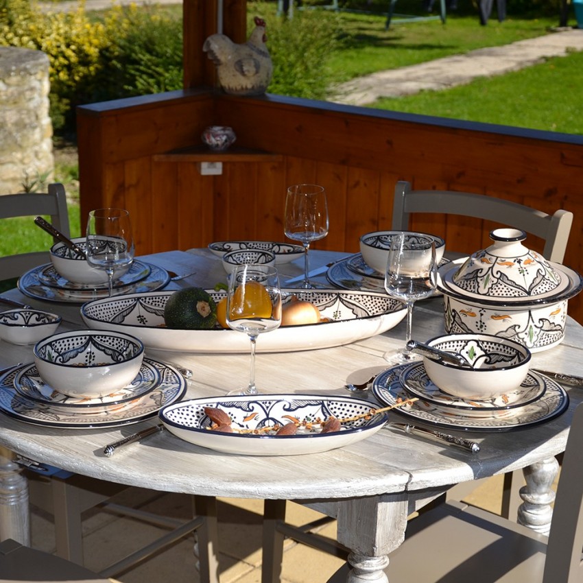 Bol Marocain noir Liseré - D 16 cm