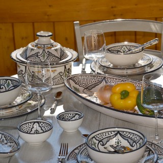 Bol Marocain noir Liseré - D 16 cm